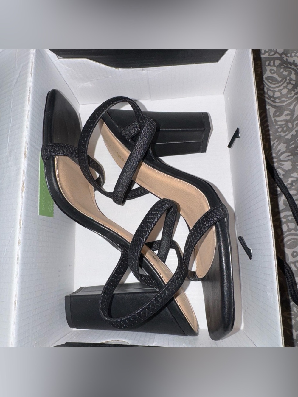 Fashion Nova Black Strappy Block Heel Sandals